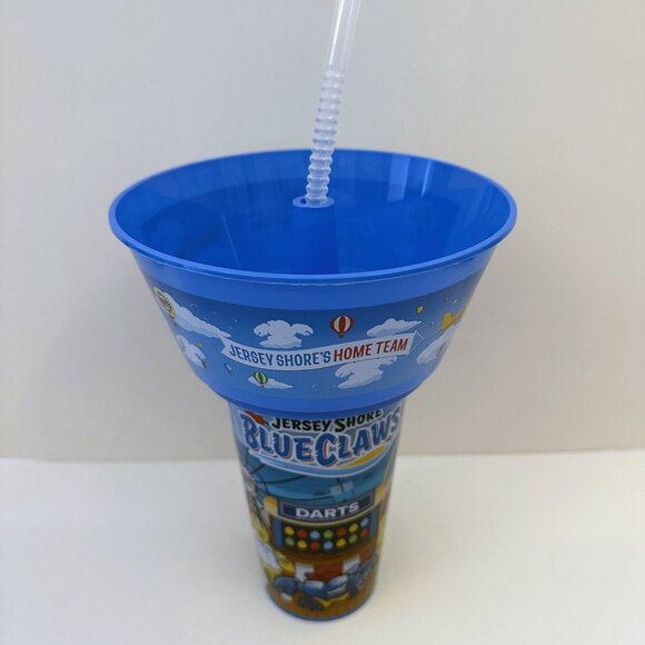 JERSEY SHORE BLUECLAWS Souvenir Cup Bowl Straw Blue Claws Lakewood MILB Baseball - Picture 2 of 12